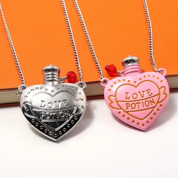 Love Potion Heart Necklaces in Pink and Silver BNWT - Picture 7 of 7